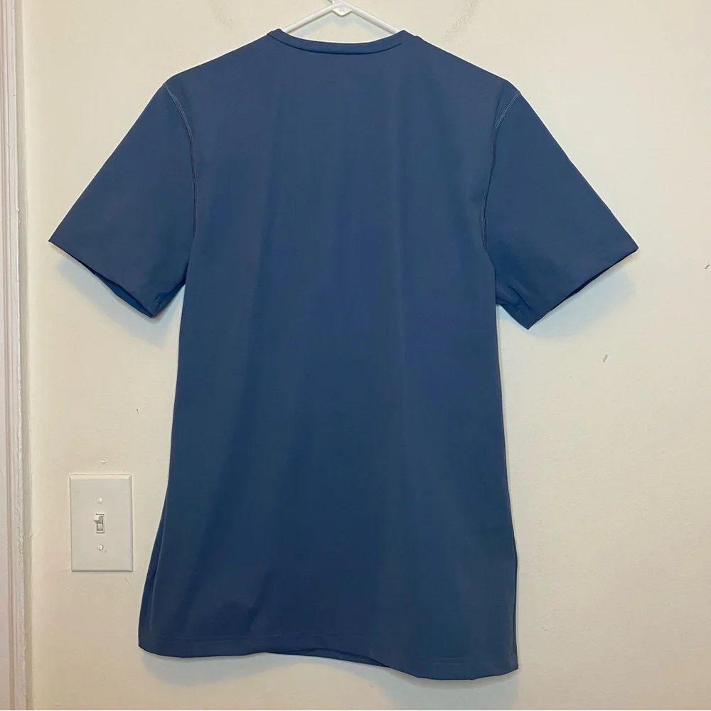 LALABU Men’s The Dad Shirt Baby Front Pouch Short Sleeve Brook Blue Sz Medium - Picture 10 of 14